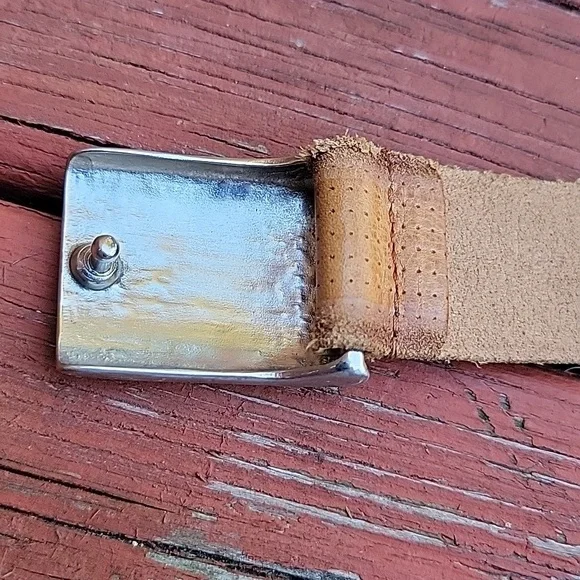 ISABEL MARANT Leather Belt with Silver Buckle